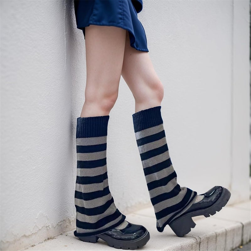Insdark Goth Leg Warmers for Women Rave Cute Y2k Harajuku Punk Scenecore Alt Emo - Image 4